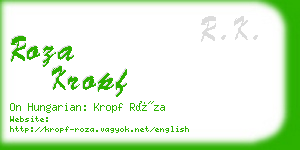 roza kropf business card